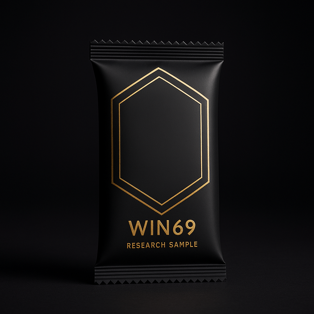 WIN69 black and gold research package mockup